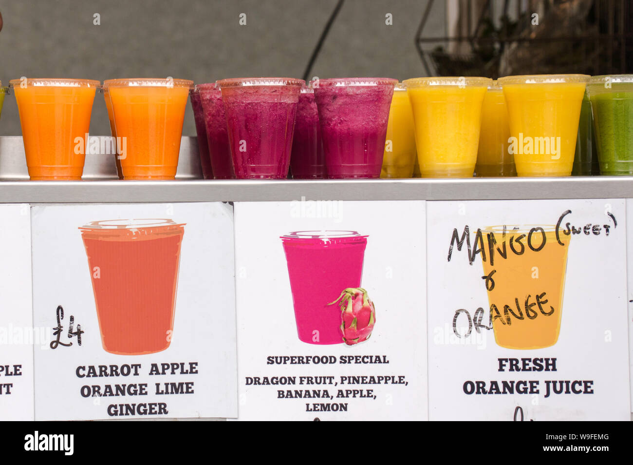 Fruit juice stall display hires stock photography and images Alamy