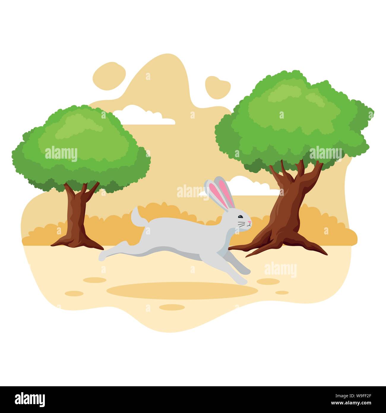 Dog Catching Rabbit Cartoon Cute rabbit pet animal cartoon Stock Vector Image & Art - Alamy