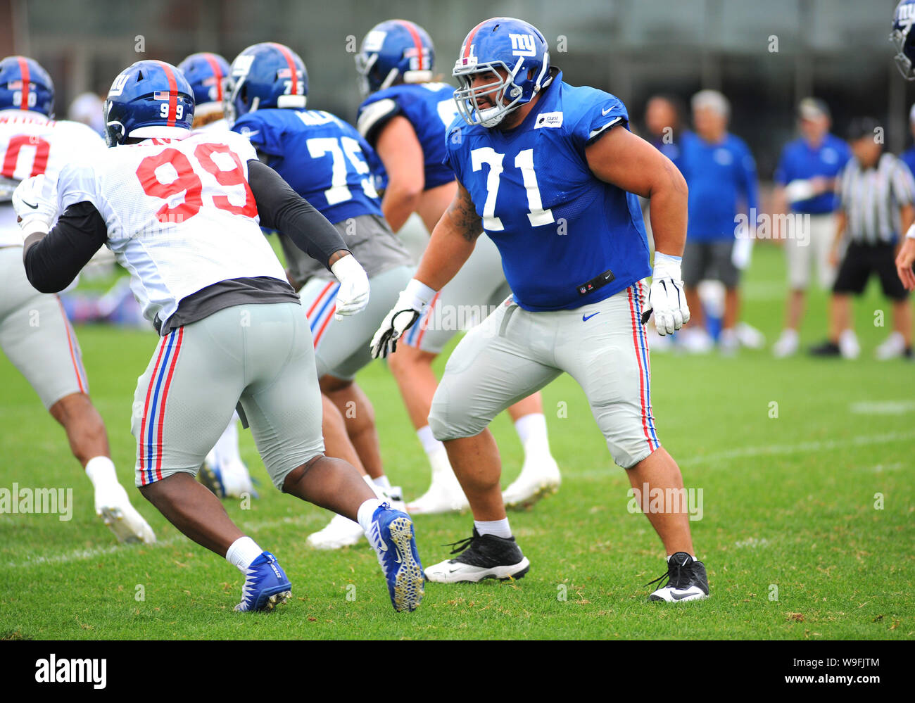 August 13, 2019: August 13, 2019 : New York Giants Offensive Lineman WILL  HERNANDEZ (71) during training camp action at the Quest Diagnostic Training  Center, East Rutherford, NJ. (Credit Image: © Bennett CohenZUMA Wire Stock  Photo - Alamy