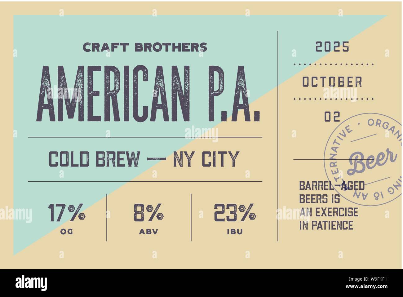 Vintage label beer hi-res stock photography and images - Alamy