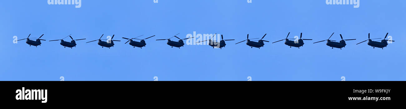 Dual Stack Rotor Helicopter Dual rotor helicopter for military air transportation Stock Photo - Alamy