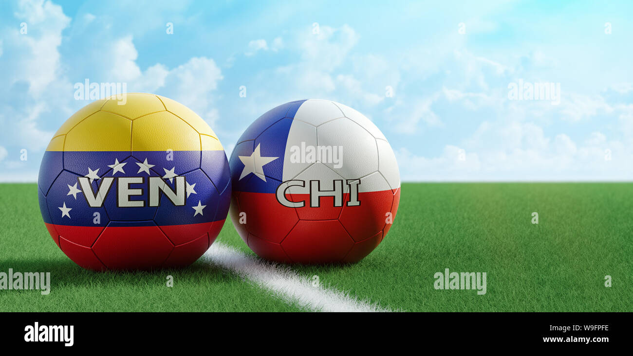 Chile Vs. Venezuela Soccer Match - Soccer Balls In Chile And Venezuelas ...