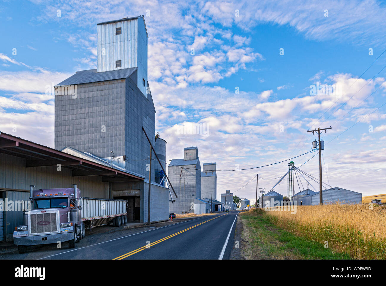 Washington, Tekoa, grain elevators Stock Photo