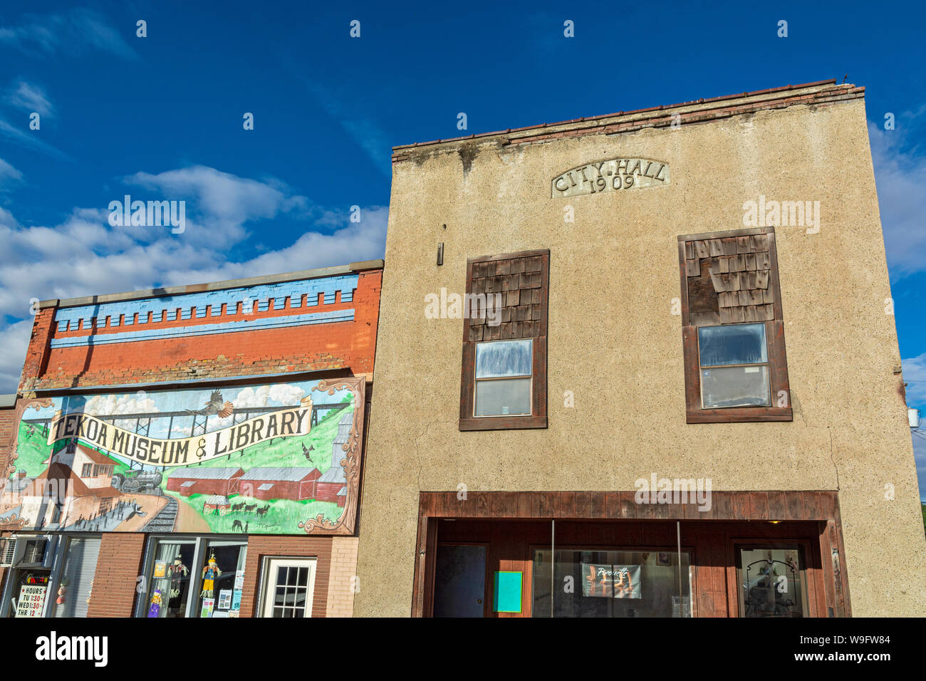 Washington, Tekoa, historic downtown Stock Photo Alamy