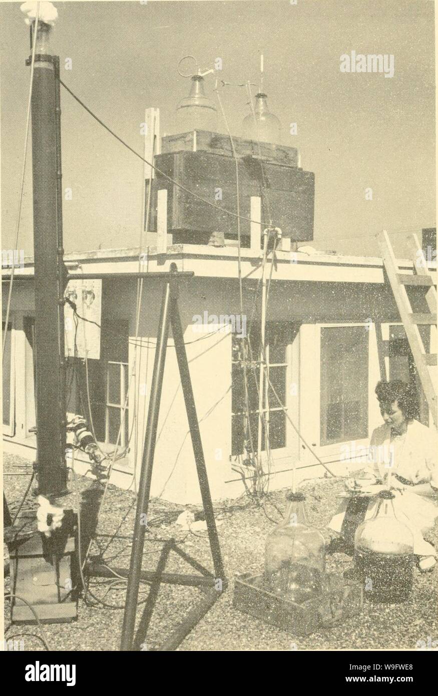 Archive image from page 73 of The culturing of algae; a. The culturing of algae; a symposium  culturingofalgae00phyc Year: 1950 ( Fig. 4—Photograph of the apparatus including a 4 in. column. Stock Photo