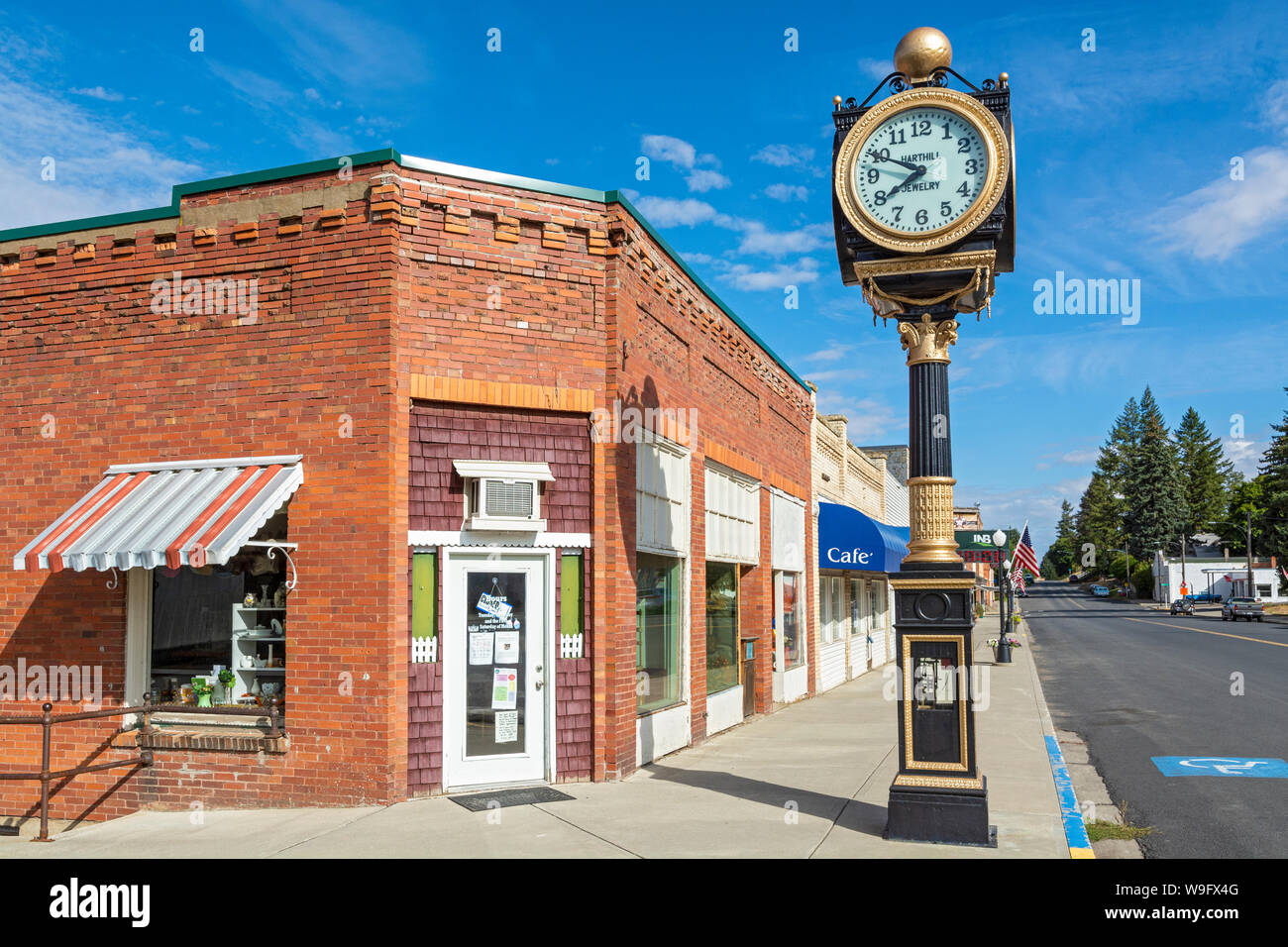 Washington, Palouse Region, Rosalia, Historic Downtown, large four face