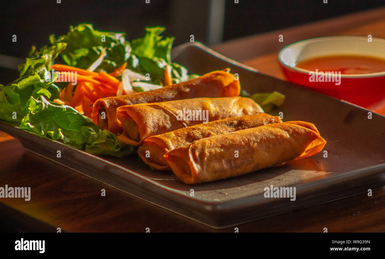 Did someone say egg roll? Stock Photo