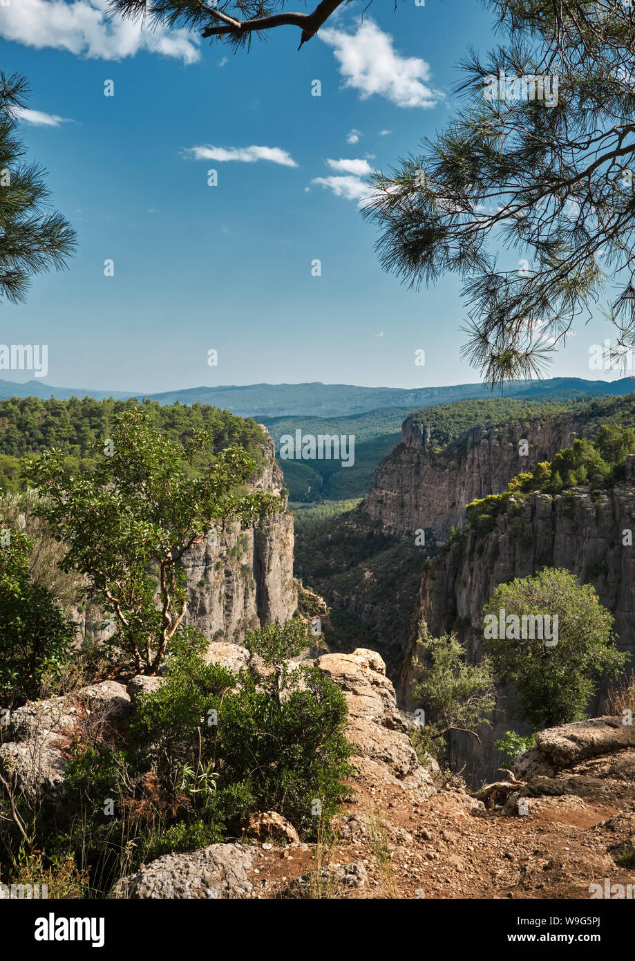 Tazi Canyon in Antalya on sunny day Stock Photo