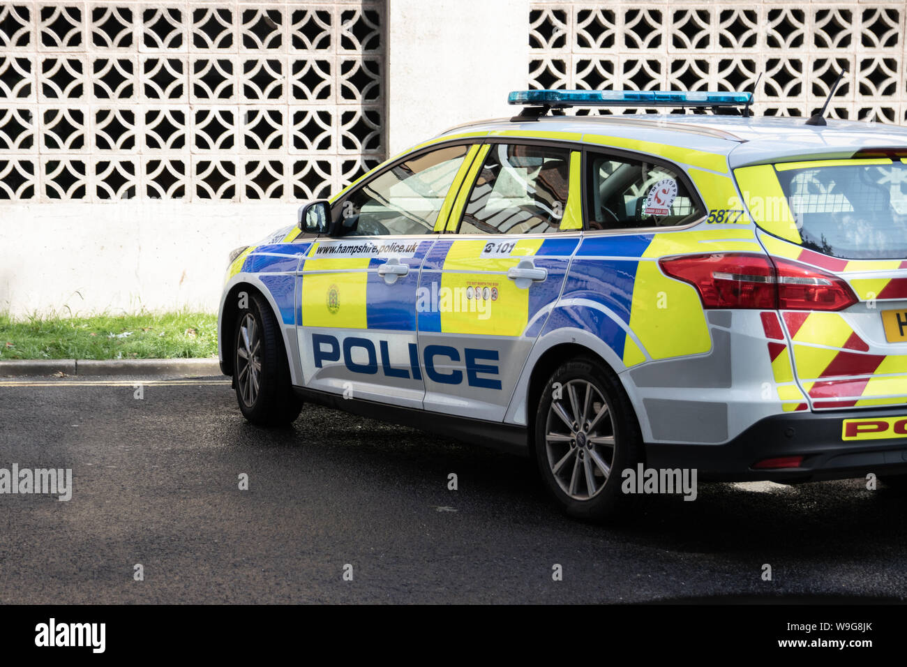 A Hampshire constabulary police car Stock Photo