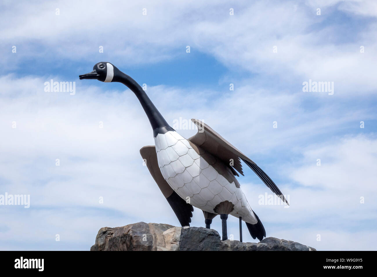 A Giant Canada Goose Statue In Wawa Ontario Canada Stock Photo