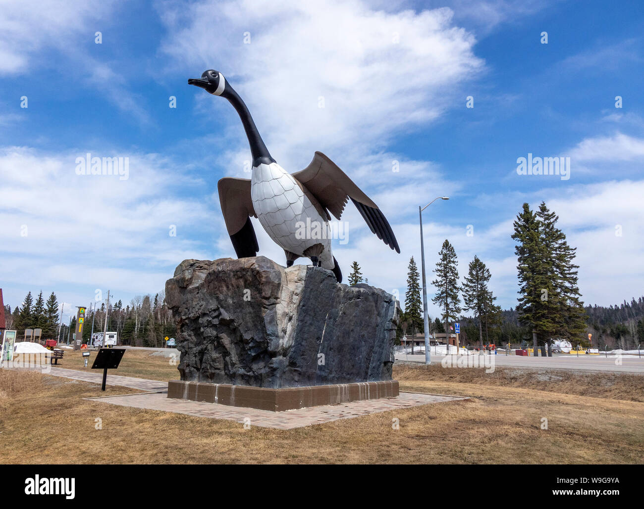The Giant Canada Goose Statue In Wawa Ontario Canada Stock Photo