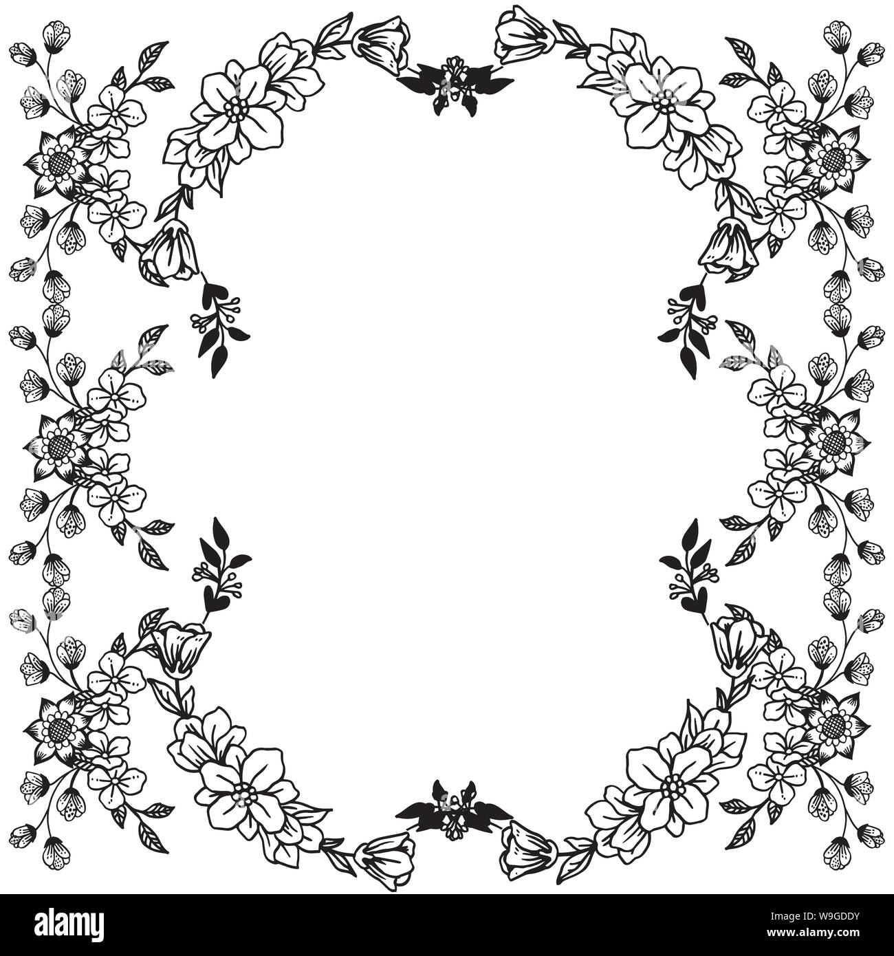 Decoration pattern of card, with background floral frame abstract ...