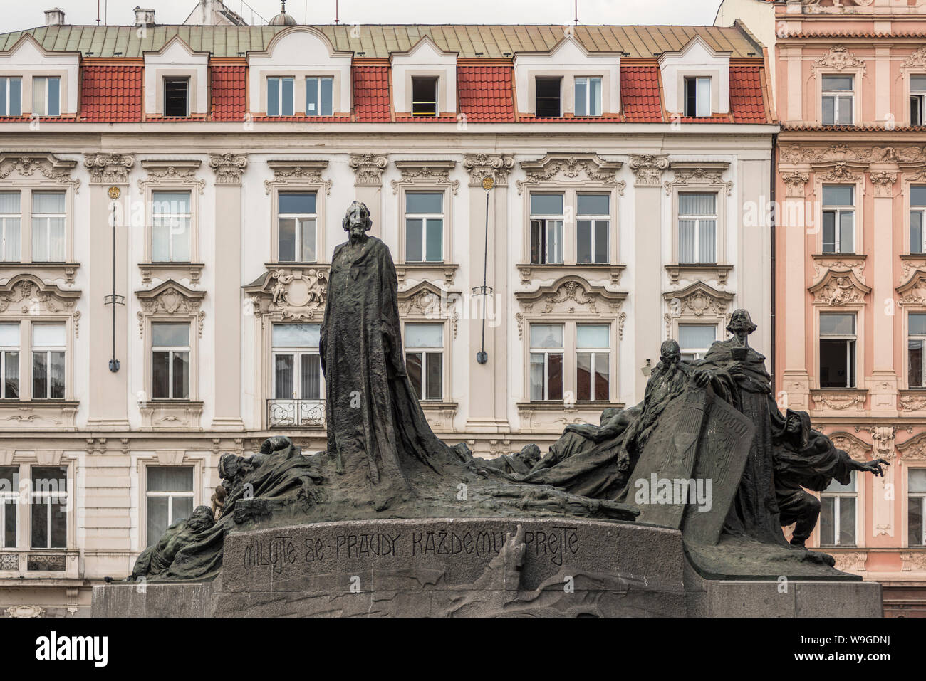 Jan Hus Monument, Prague, Czech Republic, Europe Stock Photo