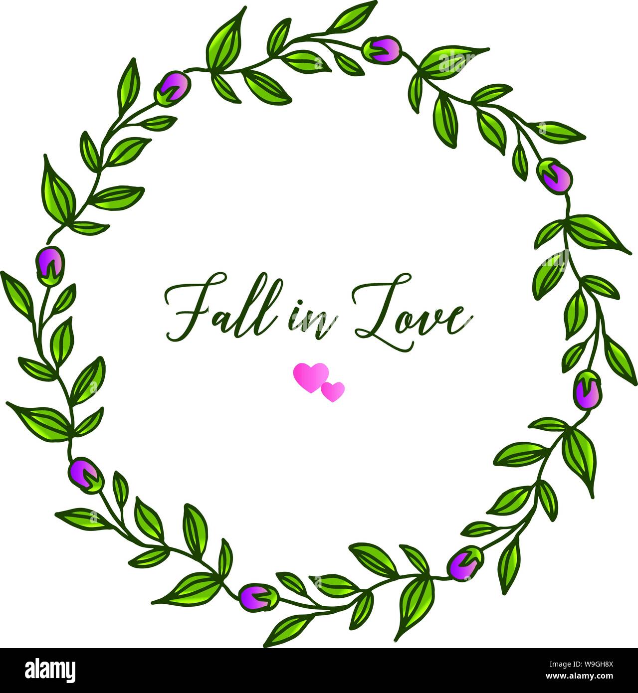 Vintage frame with style unique floral in purple colors, for greeting ...