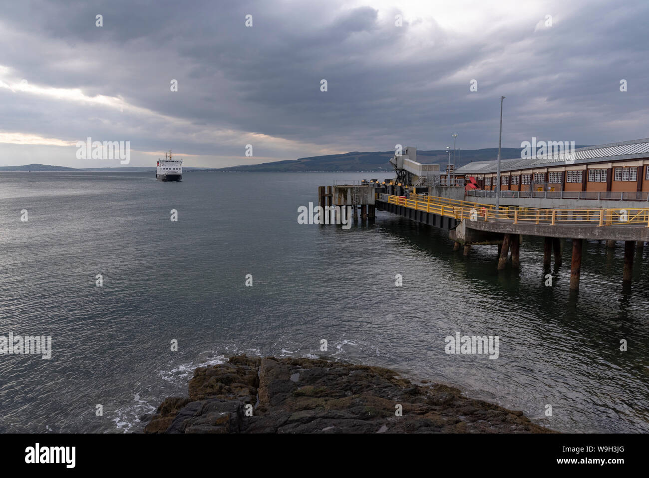 A CalMac ferry operating on the Rothesay to Wemyss Bay crossing. Stock Photo