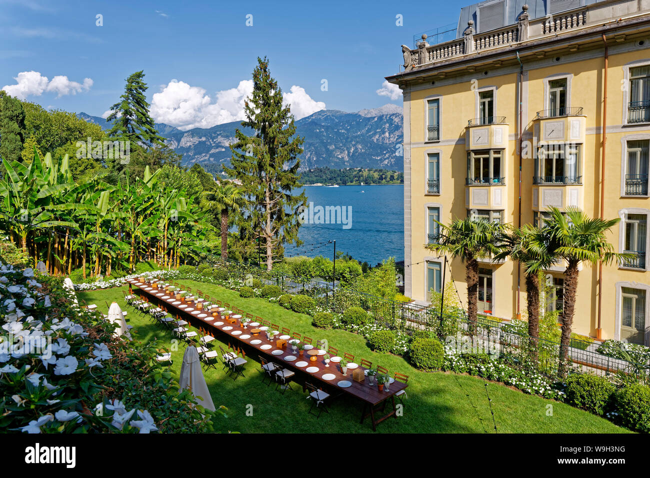 Grand Hotel Tremezzo, Lake Como, Italy Stock Photo