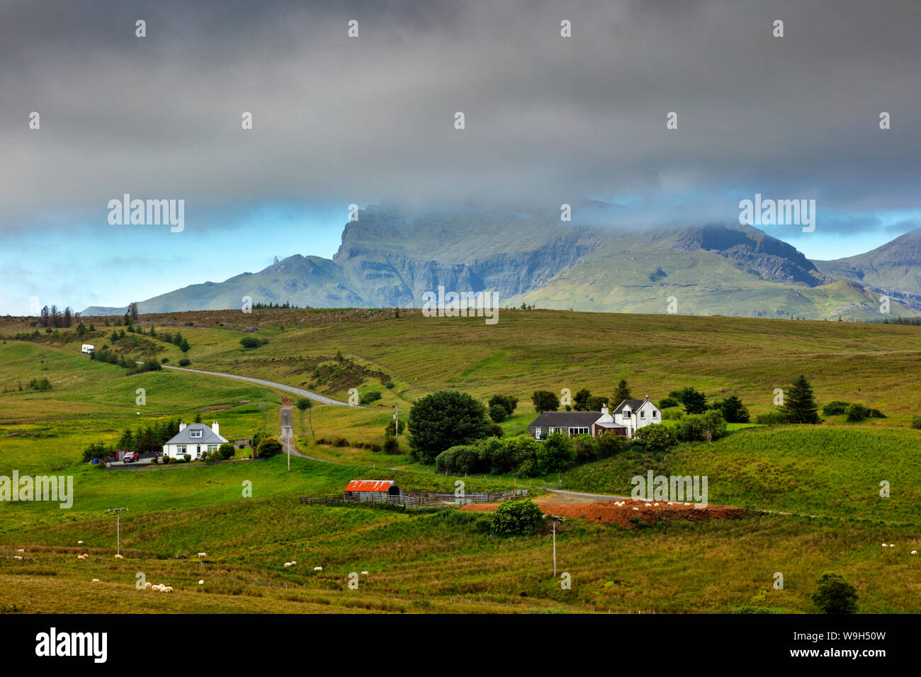lonely houses in the countryside, Isle of Skye, Scotland, United