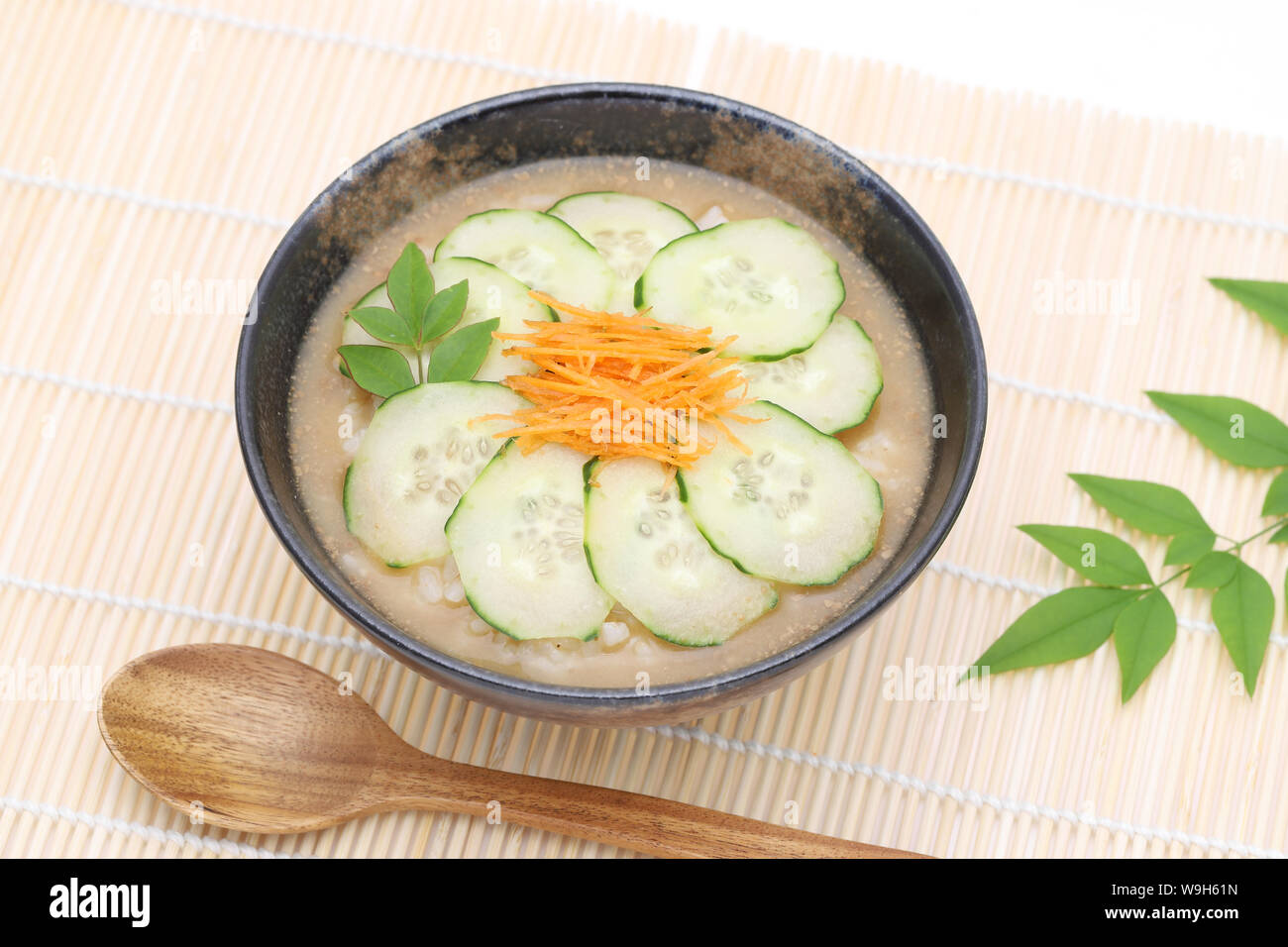 Japanese hiyajiru cold miso soup Stock Photo Alamy
