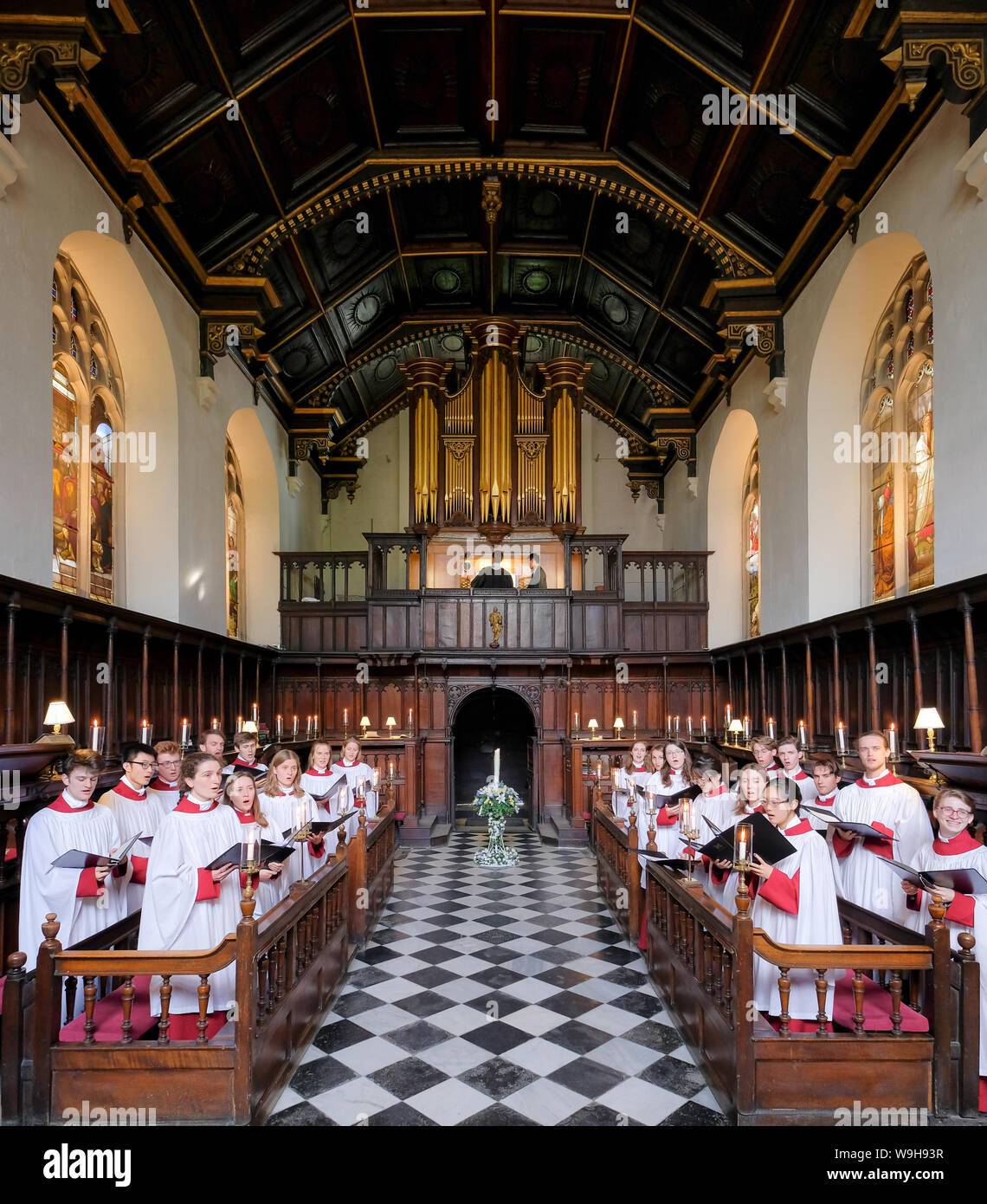 Peterhouse Chapel and choir, Cambridge Stock Photo Alamy