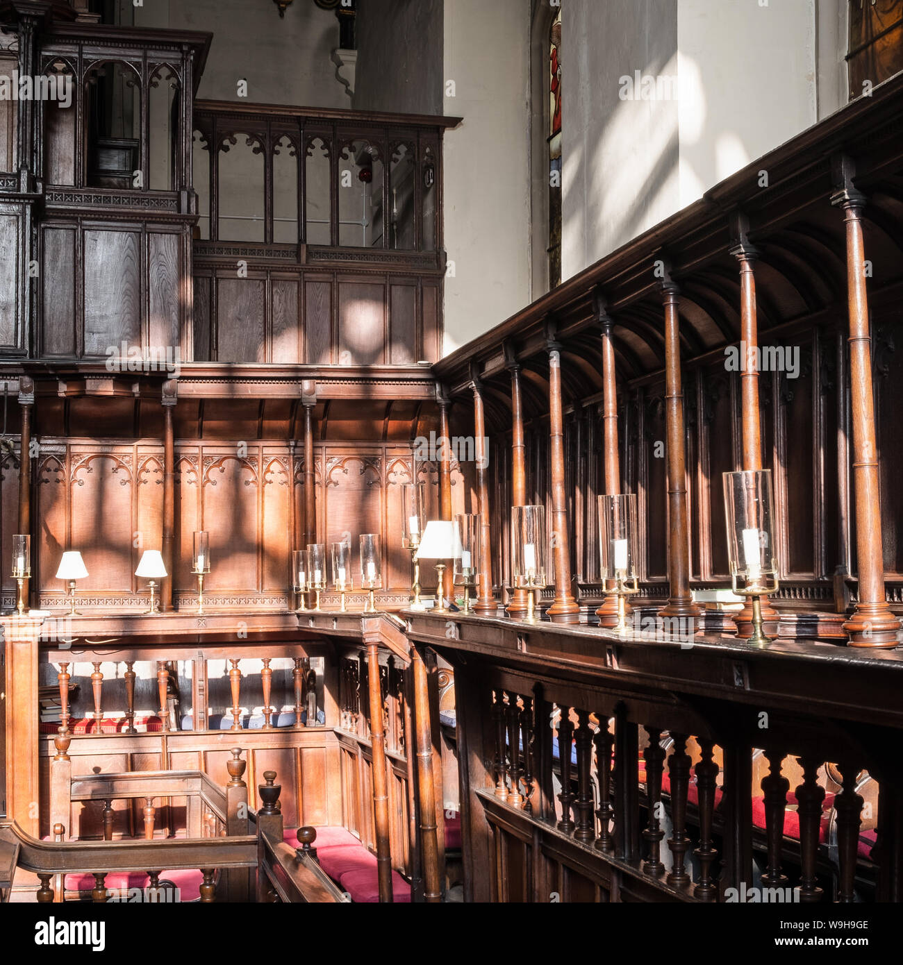 Interior of Peterhouse Chapel, Cambridge Stock Photo