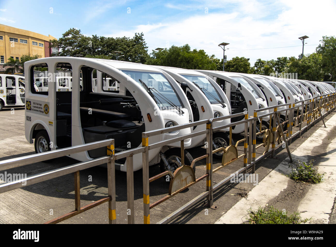 Aug 9, 2019 Electric tricycle parking at Batangs city sports center