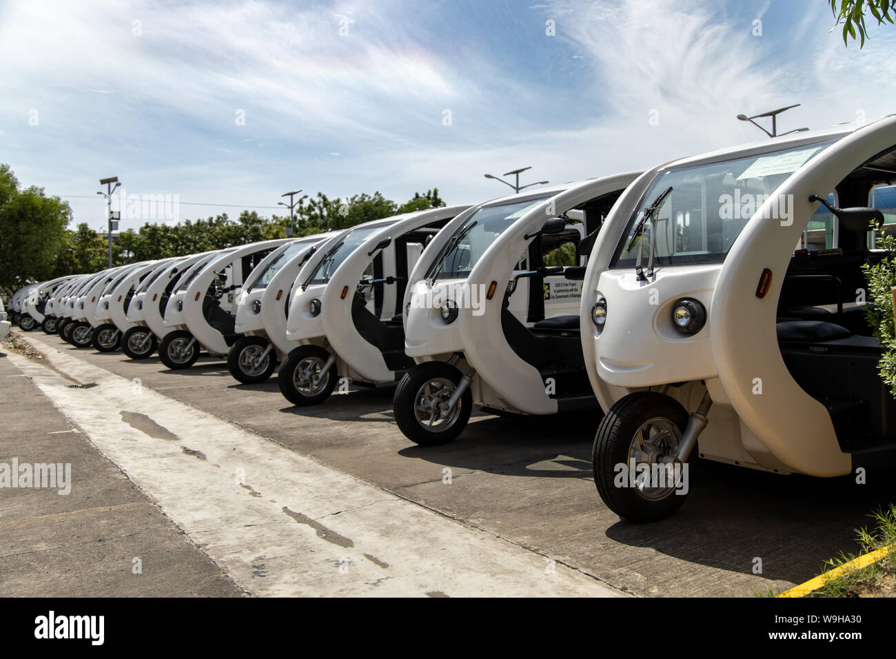 Aug 9, 2019 Electric tricycle parking at Batangs city sports center