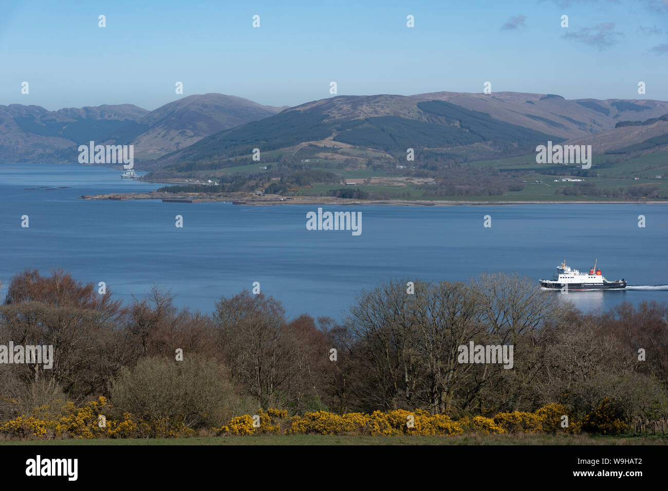 The Firth of Clyde as seen from Rothesay on the Isle of Bute Stock Photo