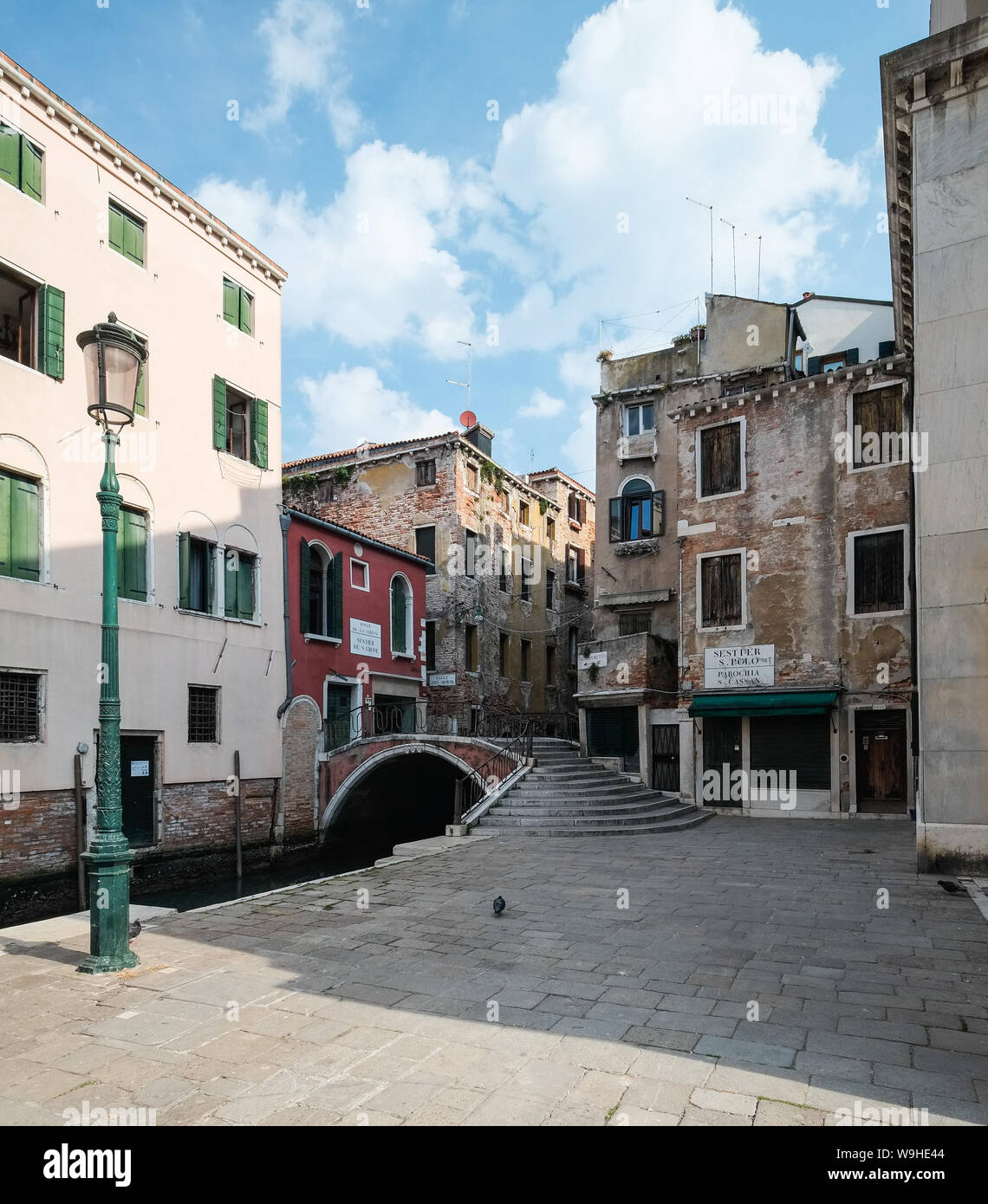a bridge with steps, Venice Stock Photo