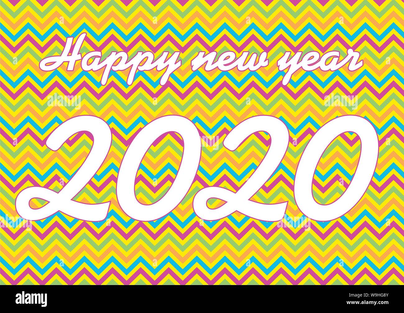 Welcome 2020 illustration vector greeting Stock Vector