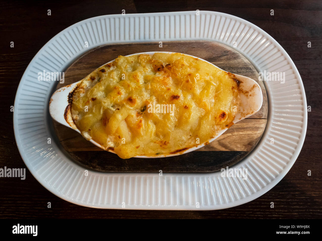 Seafood casserole in a baking dish Stock Photo Alamy