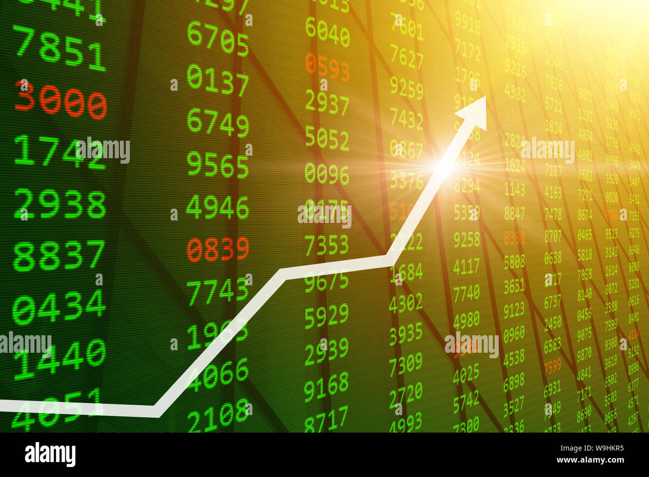 Bull Stock Market - Good stock buy prices up from Global economic and financial  grow Stock Photo