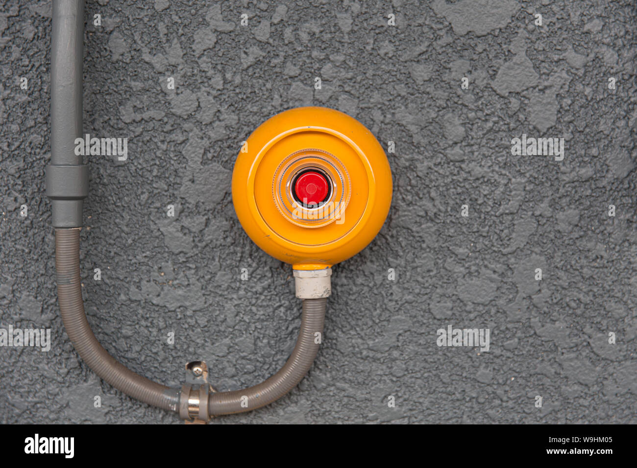 emergency fire alarm pendant alarms or panic buttons button for safety in public area Stock Photo