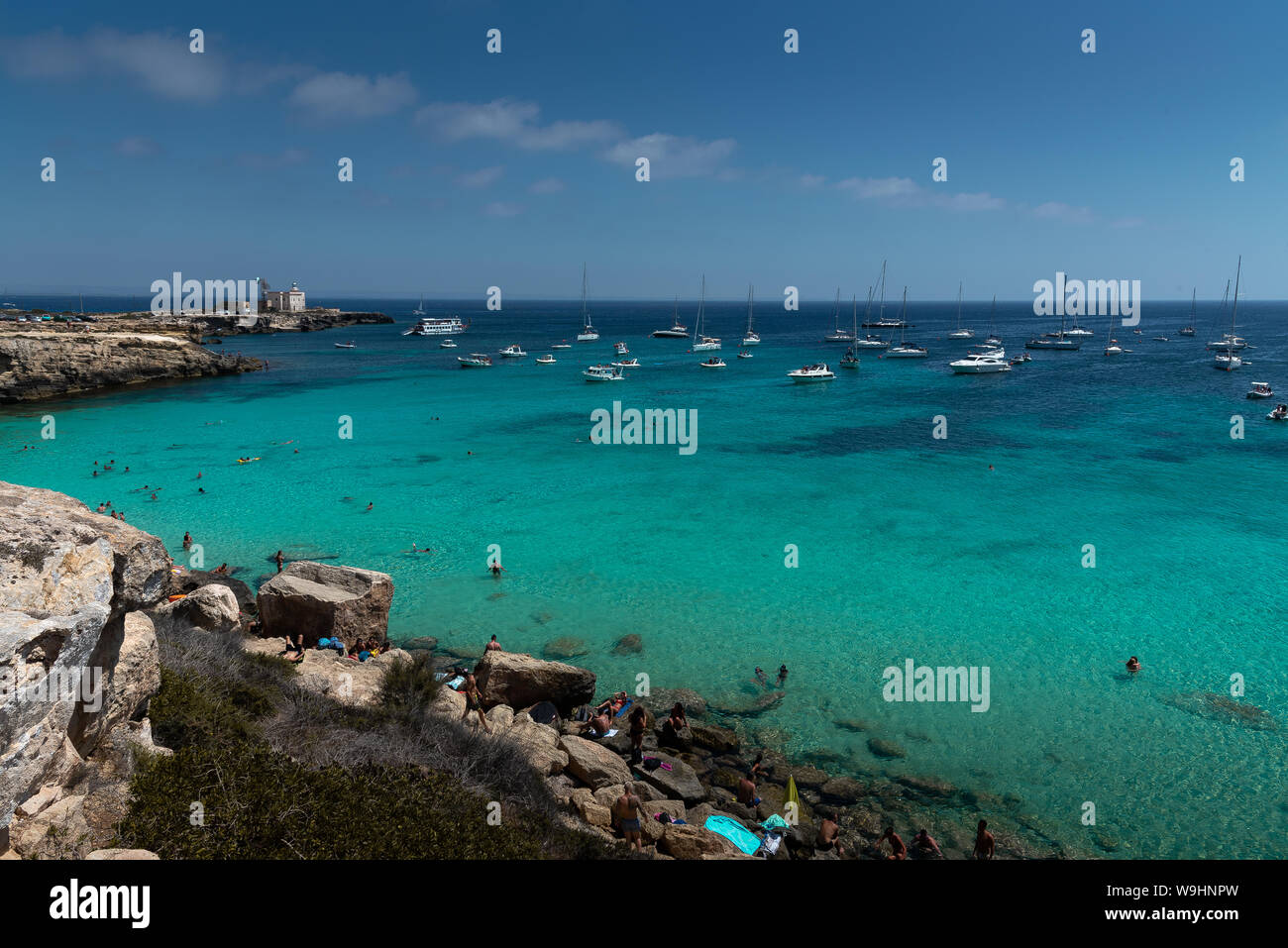 Cala azzurra beach favignana hi-res stock photography and images - Alamy