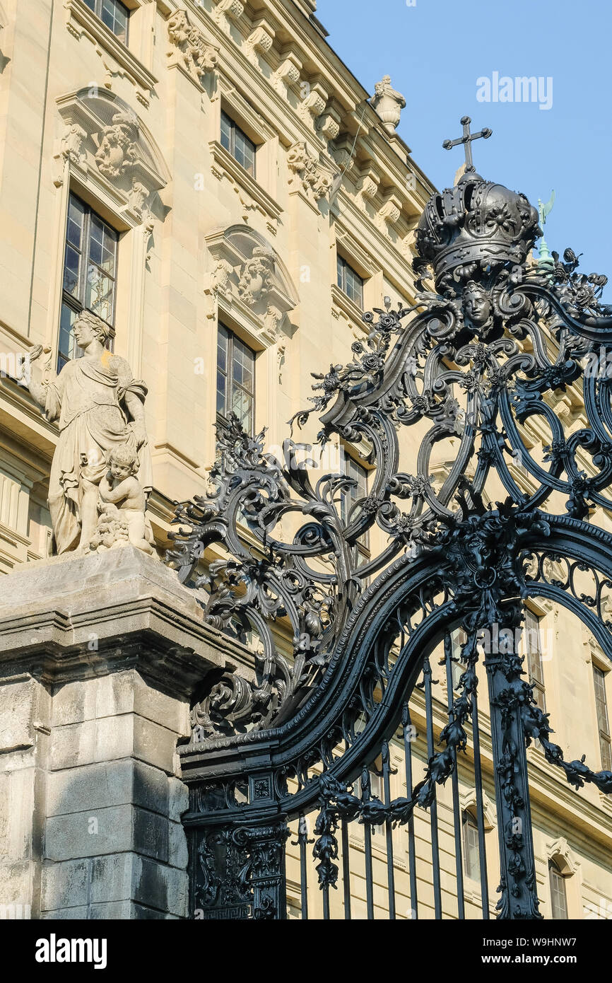 gates of the Würzburg Residenz Stock Photo