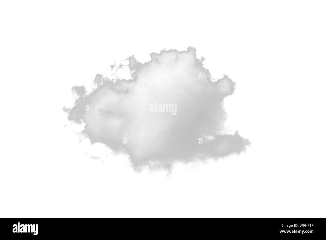 Single white cloud on blue sky background at daytime Stock Photo