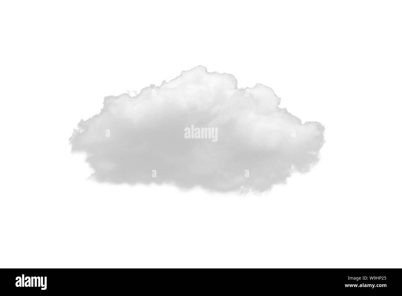 Nature single white cloud isolated on white background. Cutout clouds