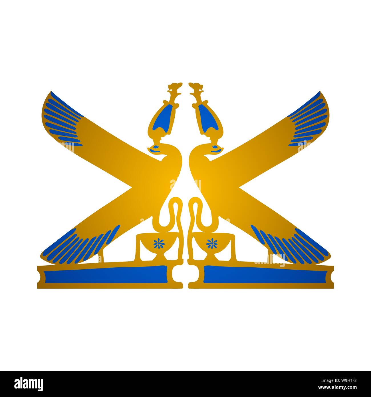 Ancient egyptian wall drawing. EPS 10 vector illustration Stock Vector ...