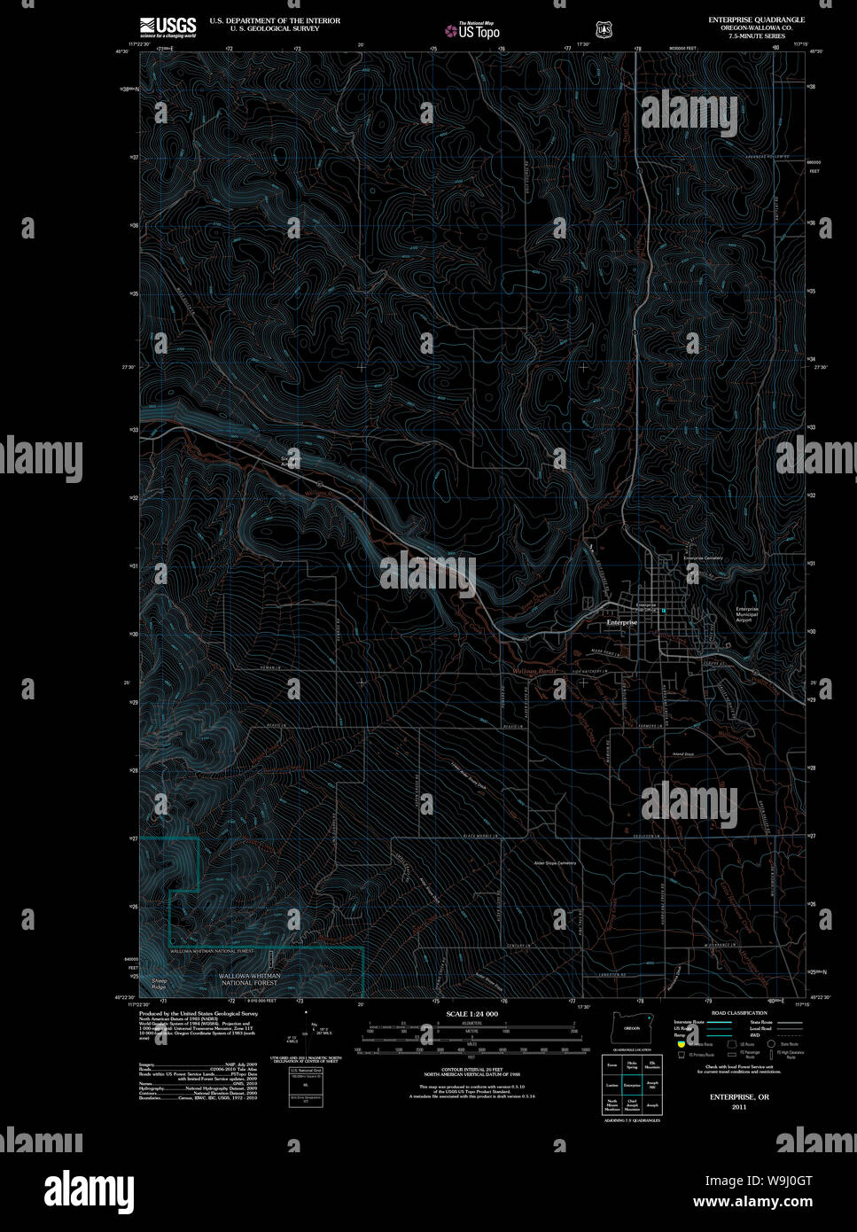 Enterprise oregon map hires stock photography and images Alamy