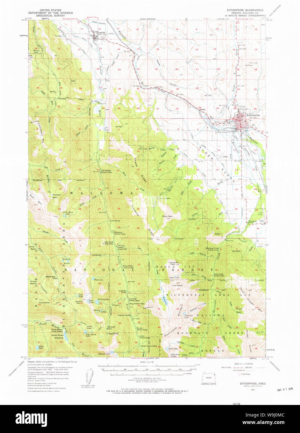 Map of enterprise oregon hi-res stock photography and images - Alamy
