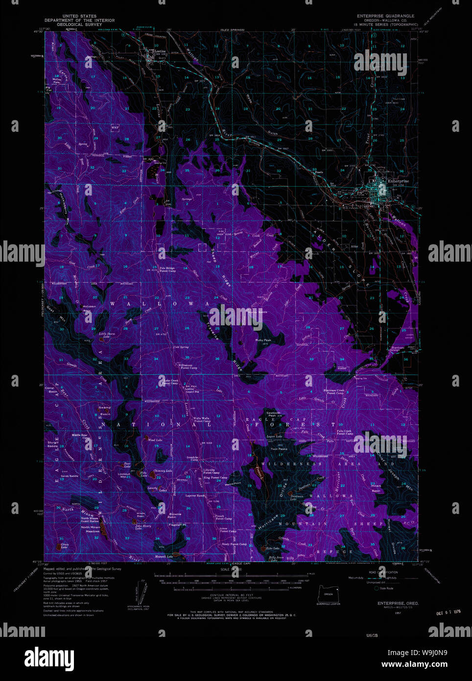 Map of enterprise oregon hi-res stock photography and images - Alamy