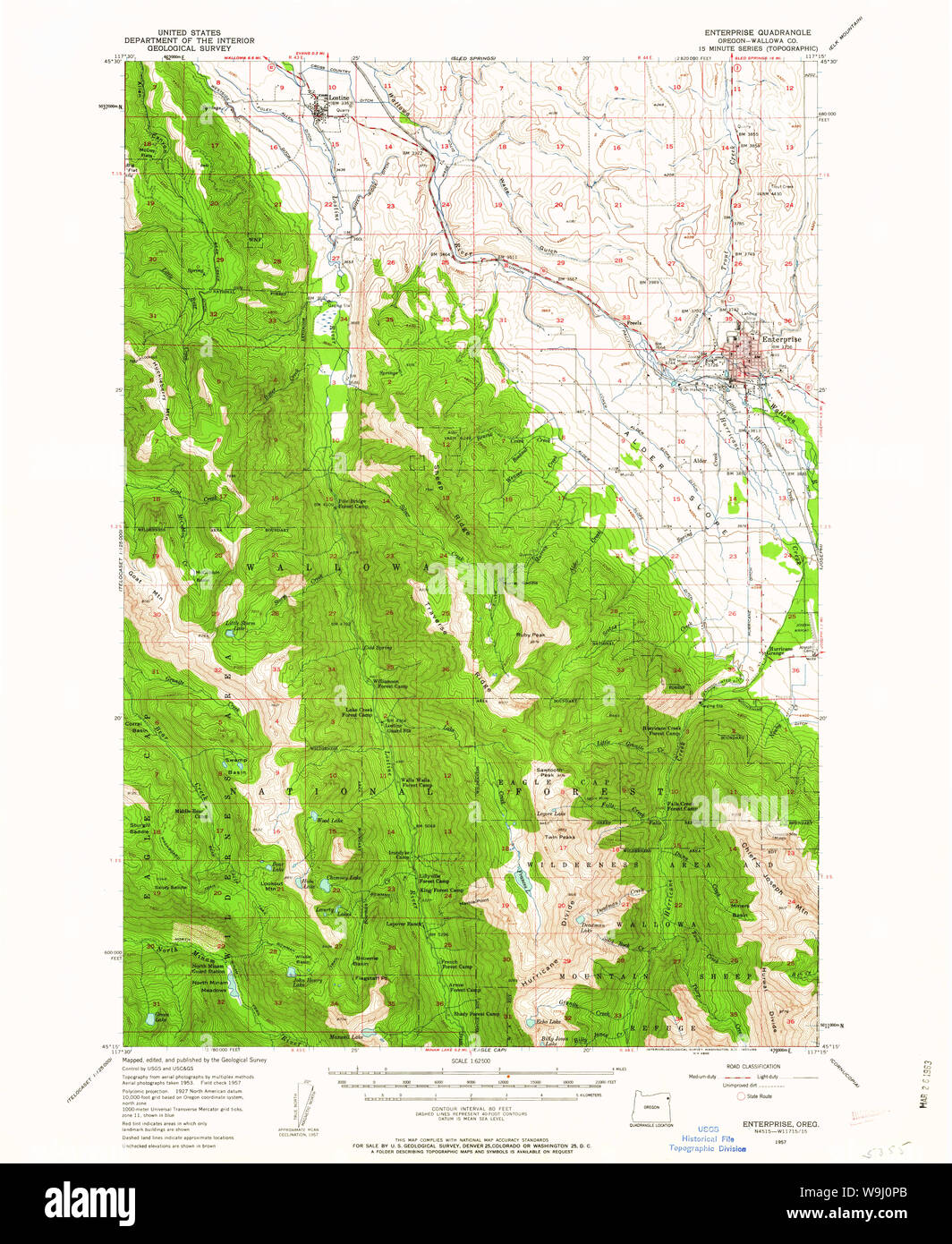 Map of enterprise oregon hi-res stock photography and images - Alamy