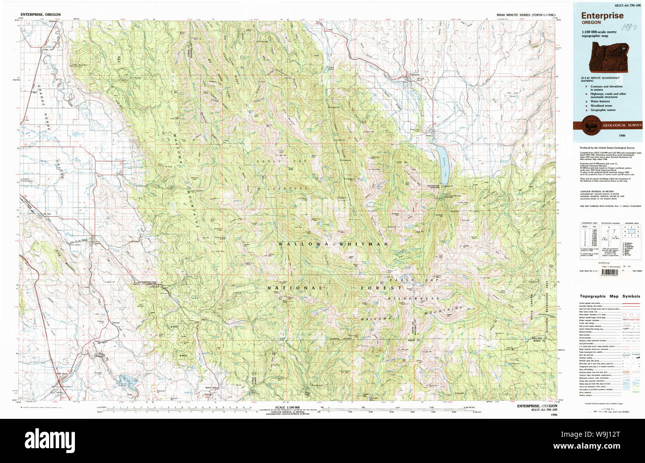 Enterprise oregon map hires stock photography and images Alamy