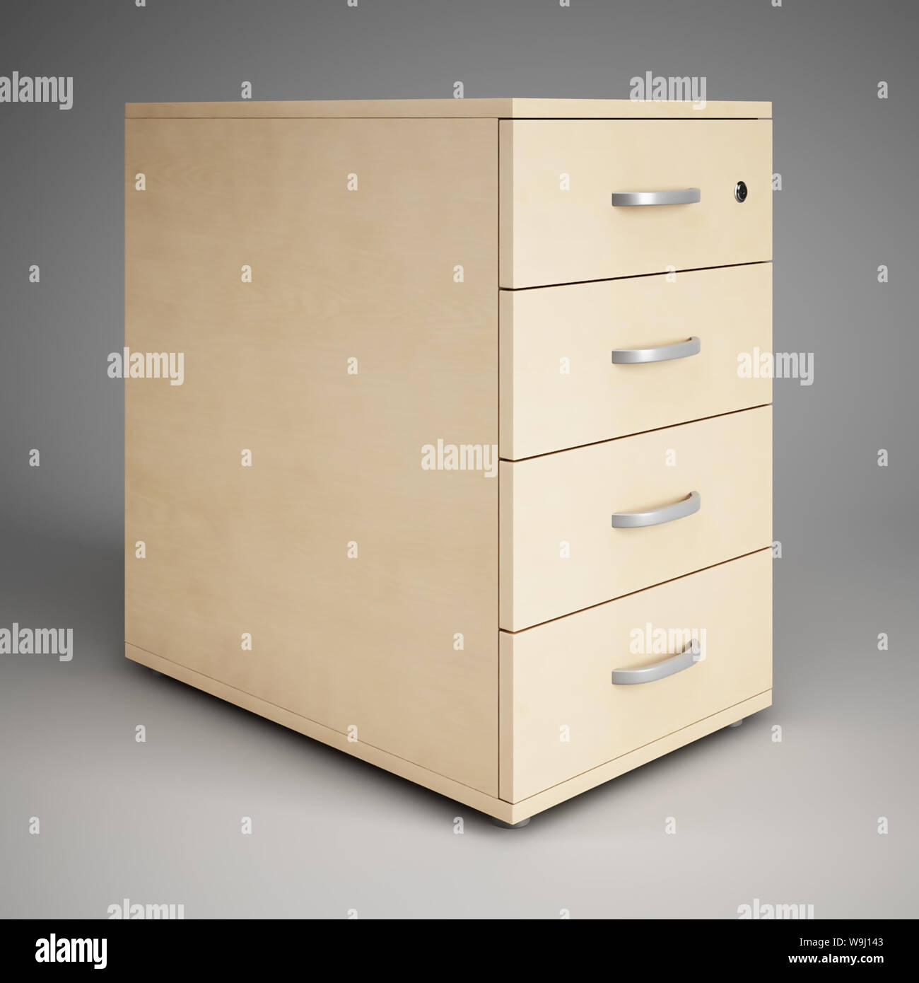 Office furniture: comfortable modern Desk. 3D visualization Stock Photo ...