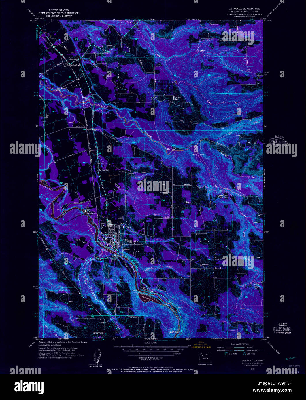 Estacada oregon map hires stock photography and images Alamy