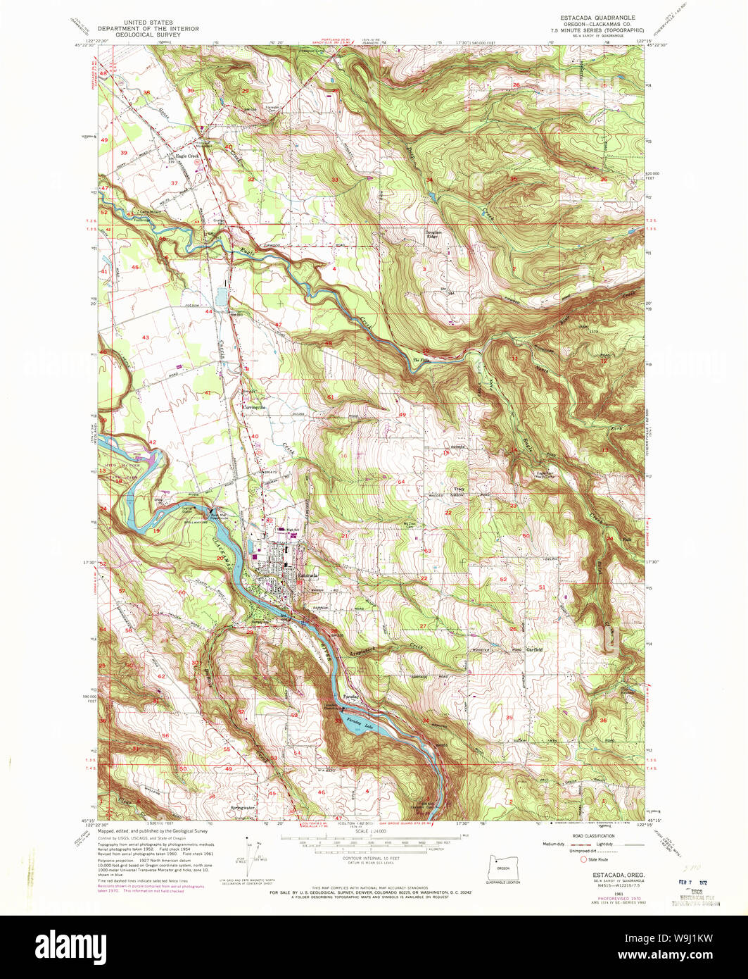 Map of estacada oregon hires stock photography and images Alamy
