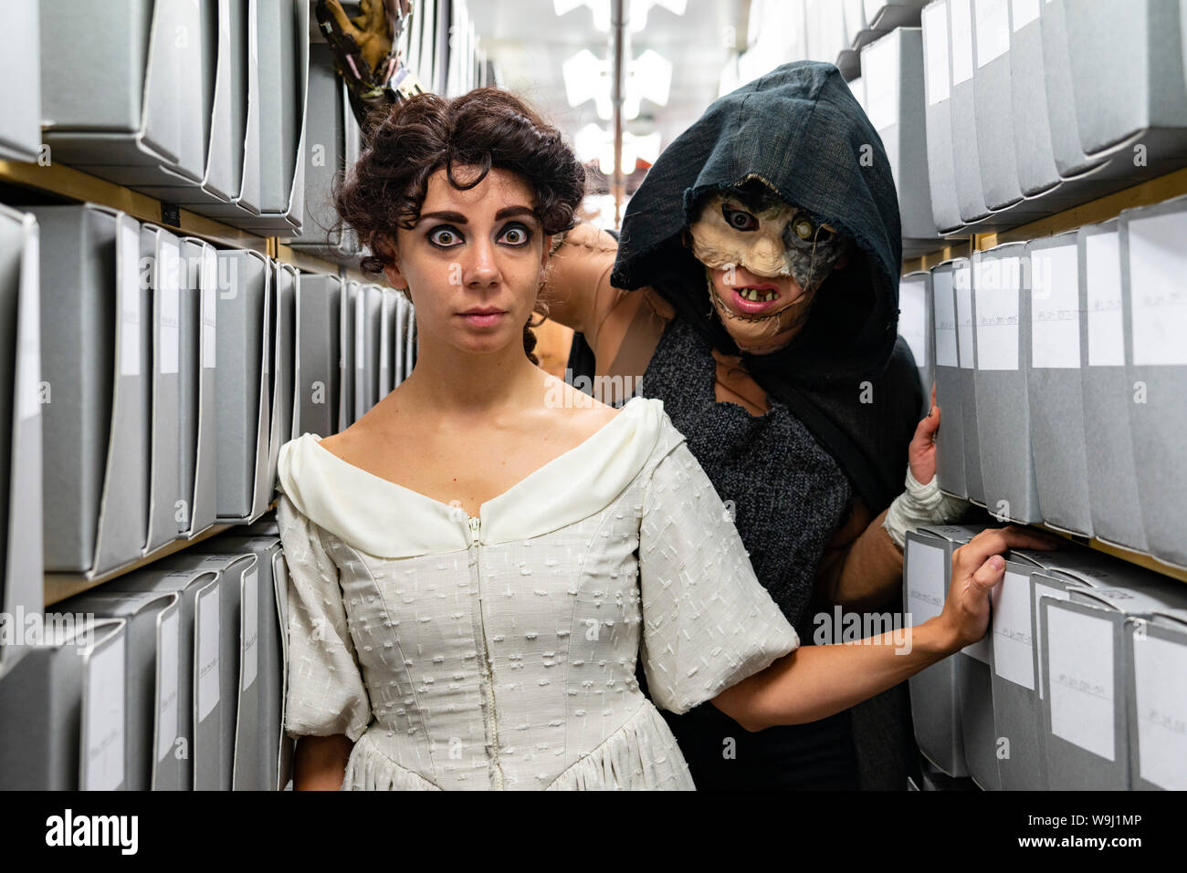 Edinburgh, Scotland, UK. 14 August 2019. Cast members from Manual