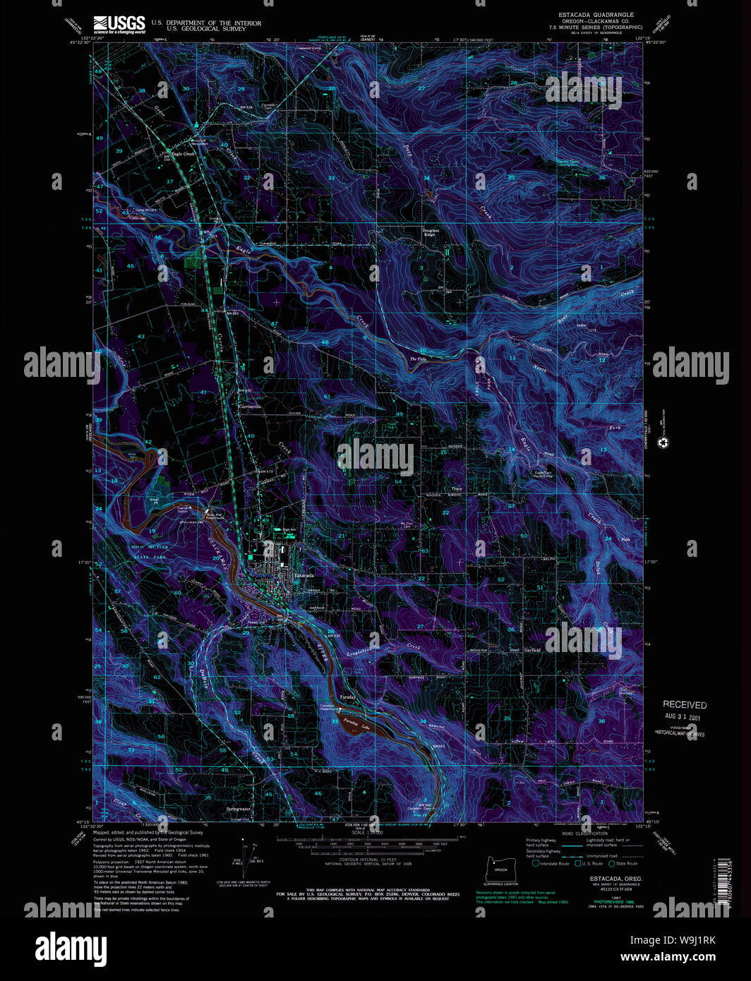 Map of estacada oregon hires stock photography and images Alamy
