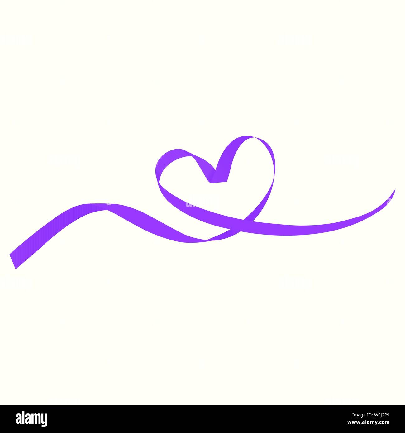 Purple Heart Ribbon Stock Vector Image & Art - Alamy