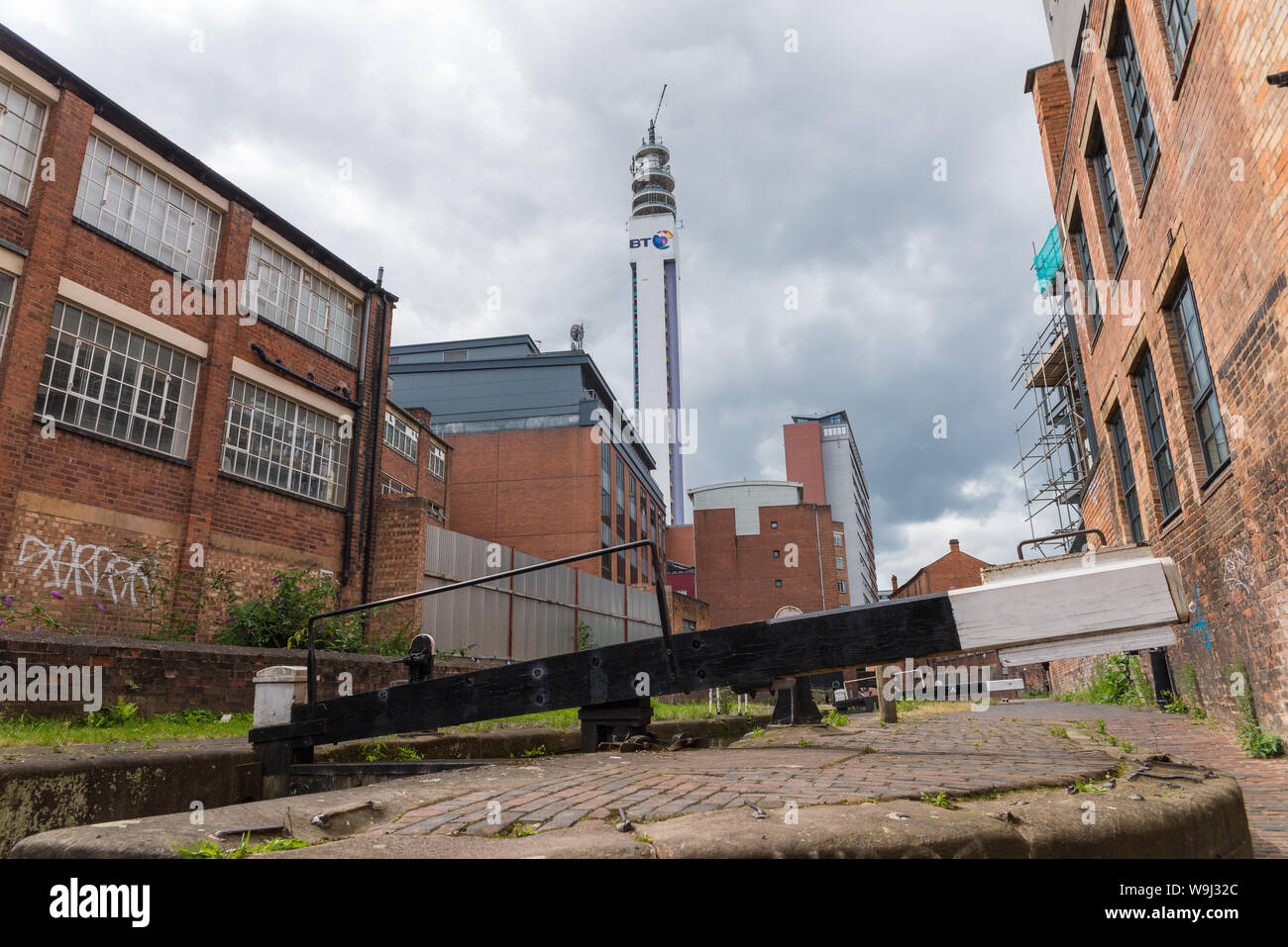 Locks on the canal running through the Jewellery Quarter in Birmingham