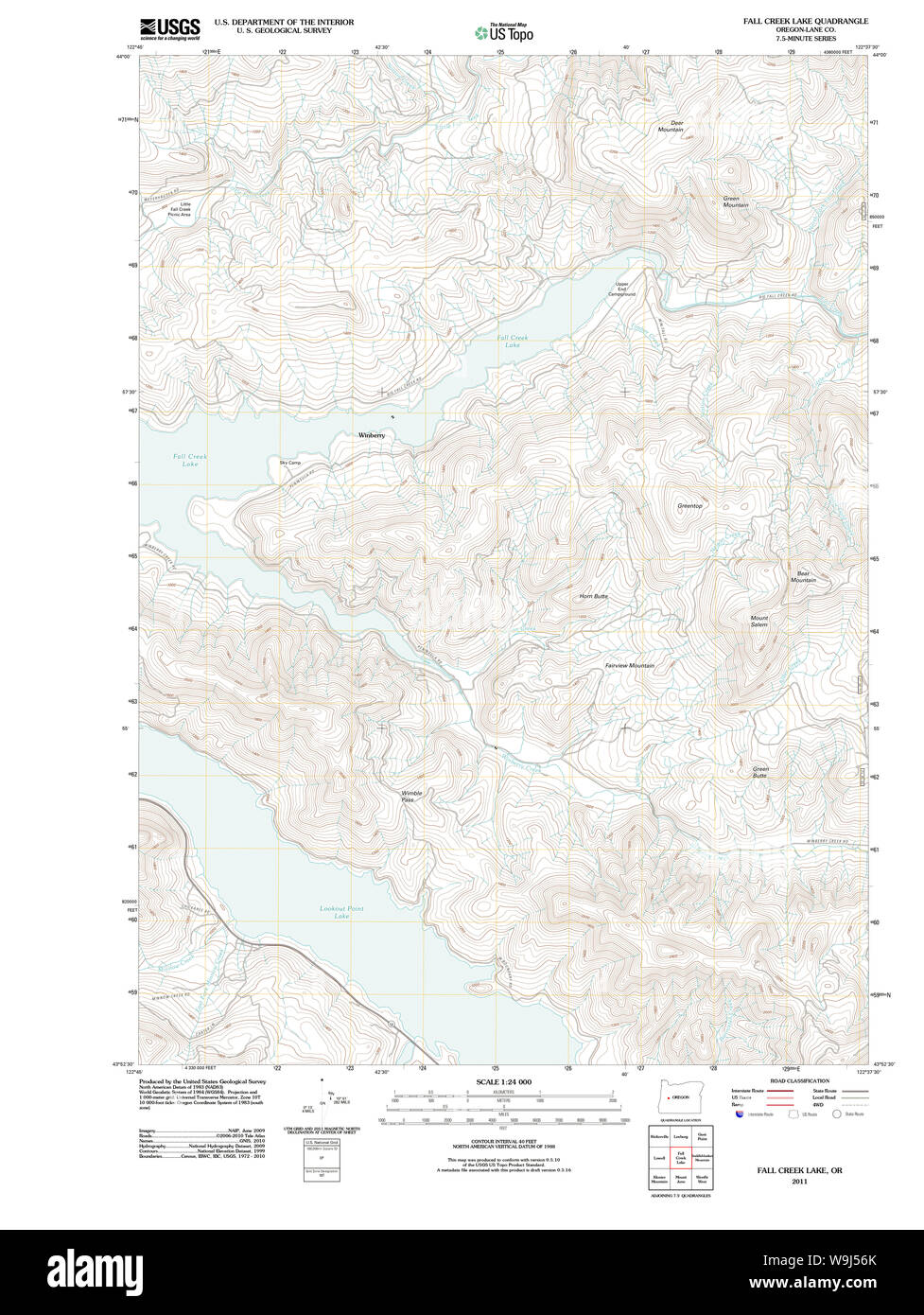 Map of fall creek Cut Out Stock Images & Pictures Alamy